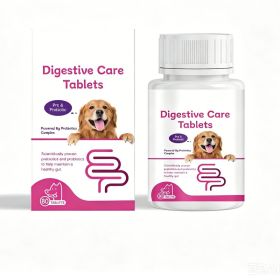 Dog Pre & Probiotic Digestive Care Tablets, Gut Health Supplement For Dogs, Supports Digestion, Immunity, Skin & Vision Health, 80 Chewable Table (Option: 1box)